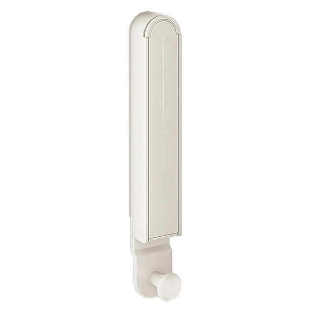 Étendoir à Vêtements Mural Rétractable, Cintre à Linge Pliant en Aluminium de 14,5 Pouces, Corde à Linge pour Balcon Intérieur Extérieur Gain de Place, Installation Sans Perçage, Capacité de 264 g, Noir Blanc