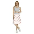 thumbnail image 2 of Women's Strawberry Spring Season Fruits A-line Printed Skirt Casual Wear, M, Vermilion Green, by Ambesonne, 2 of 6