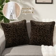 thumbnail image 4 of Sanmadrola Pillow Covers 18x18 Plush Leopard Throw Pillow Cover Faux Rabbit Fur Cozy Super Soft Decorative Throw Pillows for Couch Bed and Home Decor, 2 Pack, 4 of 8