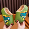 thumbnail image 5 of Fesfesfes Kids Unisex Plush Slippers Closed Toe Warm Fleece Cartoon Dinosaur Home Shoes Toddler Boys Girls Cute Cozy Non-slip Indoor Winter Daily Wear, 5 of 9