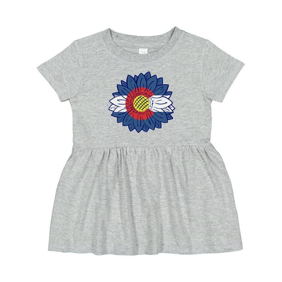 Inktastic Colorado Flag Sunflower Girls Baby Dress