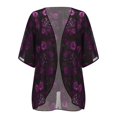 thumbnail image 4 of Paréo en Chiffon Imprimé à Manches Courtes pour Femmes S-3TG, 4 of 9