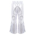 thumbnail image 2 of MSemis Kids Boys Girls Shiny Sequins Flares Pants Bell Bottoms Trousers, 2 of 6