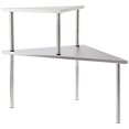 thumbnail image 1 of Cook N Home 2-Tier Stainless Steel Corner Storage Shelf Organizer, Triangle, Triangle Stainless Steel, 1 of 5
