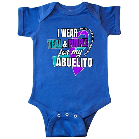 

Inktastic Suicide Prevention I Wear Teal and Purple for My Abuelito Gift Baby Boy or Baby Girl Bodysuit
