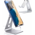 thumbnail image 1 of Soporte para Celular, Universal Multiángulo Ajustable, Plegable de Aluminio, Compatible con iPhone 16/15/14/13 Pro MAX, Galaxy S24 S23 S22 Ultra, Huawei, Redmi (Plata),Plata, 1 of 9