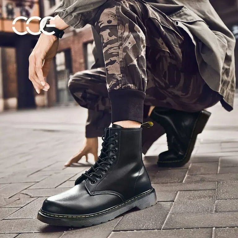 CCE Men's High-Top Boots, Lace-Up Cowhide Leather Platform