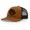 Caramel/Black, variant on Mens USA Trout Fishing Circle Embroidered Mesh Back Trucker Hat-Caramel/Black