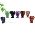 thumbnail image 5 of Estatua de ángel de la guarda de 1,5 pulgadas, amatista natural, cuarzo rosa, cristal curativo, figura tallada, decoración del hogar, artesanía de piedra, adorno para habitación, 5 of 5