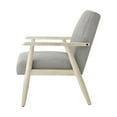 thumbnail image 2 of HomeRoots 533963 30 in. Linen Arm Chair, Gray & Cream, 2 of 3