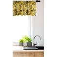 thumbnail image 3 of Ambesonne Vintage Window Valance, Soft Spring Flora and Leaf, 54" X 12", Dark Brown Earth Yellow, 3 of 3