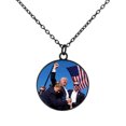 thumbnail image 1 of Collar con imagen de Metal de Trump colgante con foto personalizada decoración del Día de la Independencia, 1 of 9