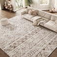 thumbnail image 6 of SIXHOME 5'x7' Area Rugs for Living Room Washable Rugs Boho Large Area Rug Modern Geometric Neutral Living Room Rug Carpet Soft Rugs for Bedroom Dining Room Office Home Decor Dark Brown, 6 of 10