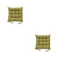 thumbnail image 2 of Cojín de asiento Naiovety de lino cuadrado 2Conjunto color sólido Verde, 2 of 6
