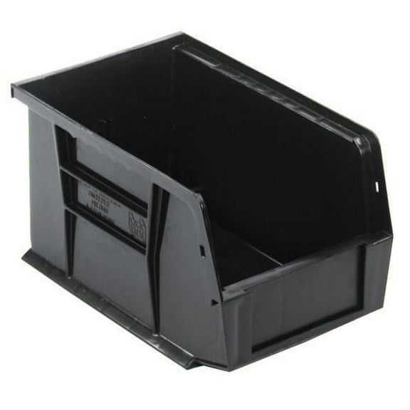 12 Pack of 10 7/8" Deep x 4 1/8" Wide x 4" High Black Stack and Hang Bins