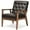 Brown, variant on Allora Faux Leather Tufted Reception Chair in Black