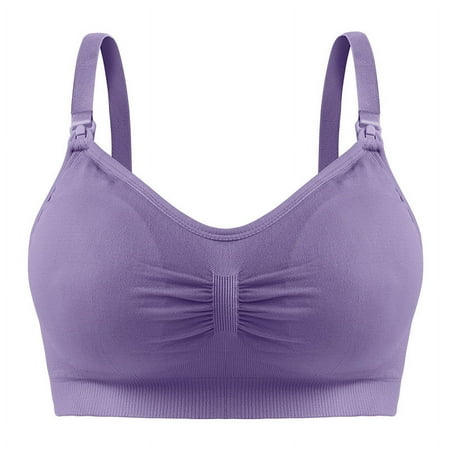 Adjustable nursing bra top buckle wireless underwear pregnant women push up anti-sagging nursing bra with breast pad