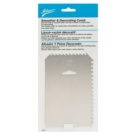 Ateco Aluminum Icing Smoother and Decorating Comb