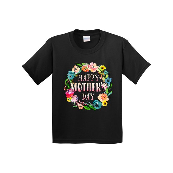 Inktastic Happy Mother's Day Flowers Youth T-Shirt