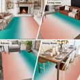 thumbnail image 6 of Gradient Green Washable Living Room Rugs 5'x7', Modern Minimalist Green Pink Ocean Beach Low Pile Throw Large Area Rugs Non-Slip Sturdy Edge Binding Carpet for Dining Room Bedside Kitchen, 6 of 9