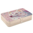 thumbnail image 3 of BZSMCE Leather Jewelry Box - Rectangular Gems Of Joy Pattern 8.27x5.5x1.78in Beige, 3 of 8