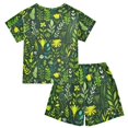 thumbnail image 2 of Grass Seamless Summer Pajama Set Soft Cotton Short Sleeve Sleepwear 2PCS Pajama Sets Breathable Lounge Set Size 8Y, 2 of 7