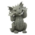 thumbnail image 2 of Ebros Whimsical Garden Dragon Making Funny Faces Statue 10.25" H Cute Baby Dragon Faux Stone Resin Finish Figurine, 2 of 5