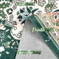 thumbnail image 5 of Homore Antique Floral Faux Wool Area Rug, 6' x 9', Green, 5 of 8