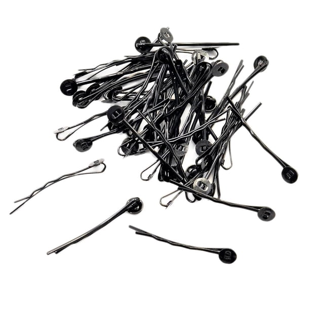 50 Pinzas Para El Cabello Negras, Cabujones, Horquillas Para El Cabello, Accesorios Para Joyas De Bricolaje