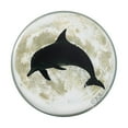 thumbnail image 1 of Dolphin Jumping Moon Ocean Night Silhouette Kitchen Refrigerator Locker Button Magnet, 1 of 6