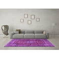 thumbnail image 3 of Ahgly Company Indoor Square Medallion Purple Traditional Area Rugs, 4' Square, 3 of 4