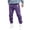 Purple, variant on Breezora Men's Printed Jogger Sweatpants with Pockets High Waist Design Artistic Patterns Slim Cuff Sweatpants for Street Style L Size Black