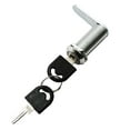 thumbnail image 4 of Luzkey Cabinet cam Lock Set Cylinder Cabinet Lock Furniture Lock Multifunction File Cabinet Lock RV Lock for Dresser Coffer Cupboard 35x18mm, 4 of 8