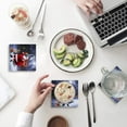thumbnail image 1 of RYLABLUE Merry Christmas Santa Claus Set of 6 Coaster for Drinks, Absorbent Ceramic Stone Coasters Cup Mat with Cork Base for Home Kitchen Room Coffee Table Bar Decor, 1 of 4