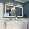 thumbnail image 5 of Brushed Nickel Bathroom Wall Sconce 2 Lights Bathroom Light Fixtures Over Mirror with Clear Glass Shade Vanity Light  Lighting, 5 of 7