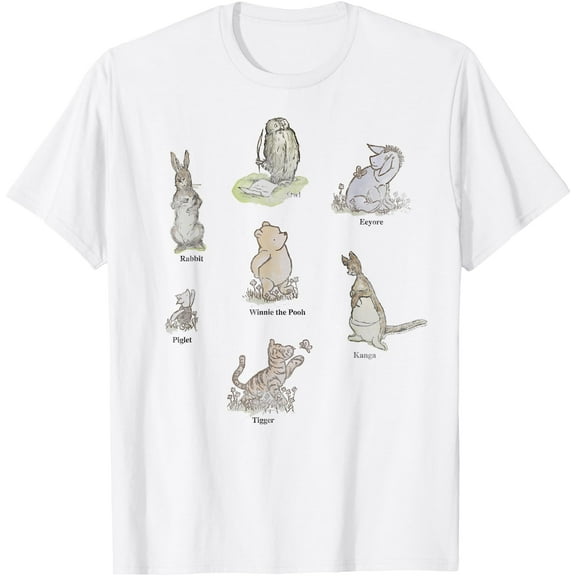 Winnie The Pooh Classic Group Shot Unisex Softstyle T-Shirt for Men Women Kids