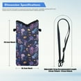 thumbnail image 7 of Xoenoiee Cellphone Crossbody Bag Stylish Waterproof Neoprene Portable Phone Pouch with Adjustable and Detachable Strap , 4 X 8 Inch, Jellyfish Clown Fish Violet, 7 of 7