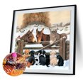 thumbnail image 2 of Cuadros Decorativos 5D Kit Rhinestone Imágenes DIY Snowland Burro Taladro redondo completo Pintura d Tmvgtek embutido en tela, 2 of 9