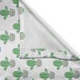 Ambesonne Tropical Kitchen Curtains, Cacti in Ornamented Pots, 55"x24