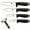 Black, variant on Ceramic Knife Set 6" 5" 4" 3" Sharp Chef Knives + One Peeler Non Rust White Blade with Sheaths Meat Fruits Vegetables Knife Non Rust Advantage Slicer