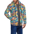 thumbnail image 2 of Goofa Colorful Fish 1 Pattern Mens Full-zip Hoodie, Zip-up Pullover Hooded Sweatshirt, Kangaroo Pocket Hoodie Ideal for Daily Wear, Travel, and Home-Medium, 2 of 5