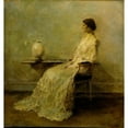 thumbnail image 2 of Thomas Wilmer Dewing 20x21 Gold Ornate Framed and Double Matted Museum Art Print Titled - Lady in White (No. 2) (ca. 1910), 2 of 4