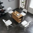 thumbnail image 2 of Ktaxon Folding Chairs Foldable Event Chairs with Super Soft Cushion, Ultra Thick Padded Chairs for Home, Office and Party Set of 4, White, 2 of 6