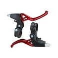 thumbnail image 3 of ORDDIART Brake Lever for Cycles 1 Pair Red Aluminium Universal Fit for Mountain Road Bikes 6.3x3.3x0.9in, 3 of 8