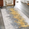 thumbnail image 2 of Abstract Area Rugs 4x6 ft Yellow Grey Graffiti Silhouette Art Modern Painting Washable Rug Non Slip Indoor Carpet Absorbent Floor Mat for Living Room Bedroom Dining Room, 2 of 9