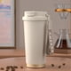 thumbnail image 5 of Ounissouiy Taza de café a prueba de fugas, almohadilla inferior de silicona antideslizante portátil y de acero inoxidable, taza de café Juegos de servir café y té blanco, 5 of 6