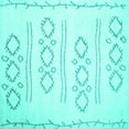 thumbnail image 1 of Ahgly Company Indoor Square Solid Turquoise Blue Modern Area Rugs, 8' Square, 1 of 4