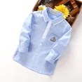 thumbnail image 5 of WUANDIXFA Kids Toddler Boys Dress Shirts Youth Long Sleeve Button Down Shirt Boys Formal Perform Dress for Spring Fall Big Boys Dress Shirt,Blue,2-3 Years, 5 of 5