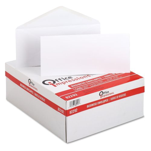 Office Impressions Enveloppes Unies 10 Dimensions (4 1/8 x 9 1/2), Blanc, 500 Enveloppes par Boîte (82292)