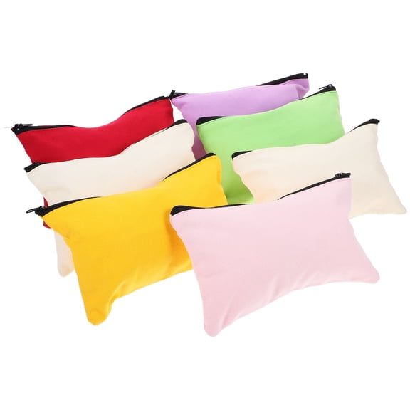 DINHEAROM 6Pcs Canvas Tool Pouch with Zipper Portable Storage Bags for Small Tools Jewelry Assorted Color